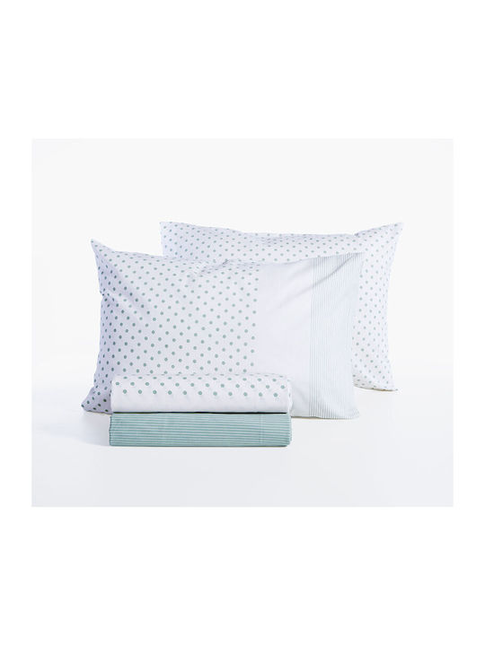 Nef-Nef Homeware Donter Bettlaken King Size mit Gummibettlaken 200x270+35cm Ecru (4 Stück)