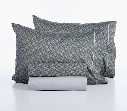 Nef-Nef Homeware Dominat Σετ Σεντόνια King Size 270x280εκ. Γκρι (4τμχ)