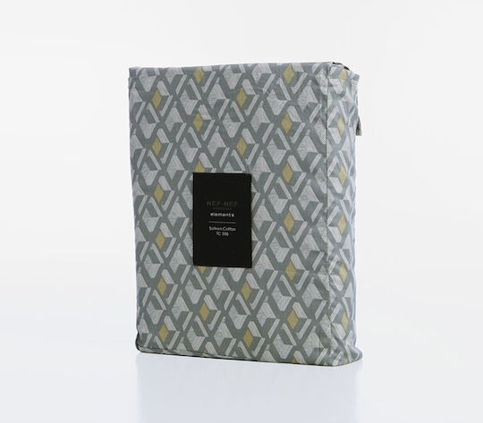 Nef-Nef Homeware Dominat Σετ Σεντόνια King Size 270x280εκ. Γκρι (4τμχ)
