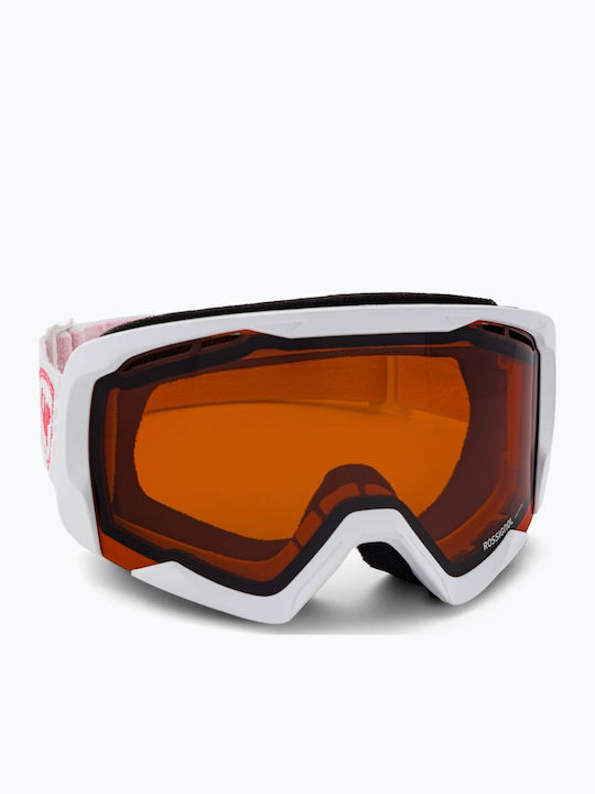 Rossignol Spiral Ski- & Snowboardbrille Erwachsene Weiß mit Linse in Orange Farbe