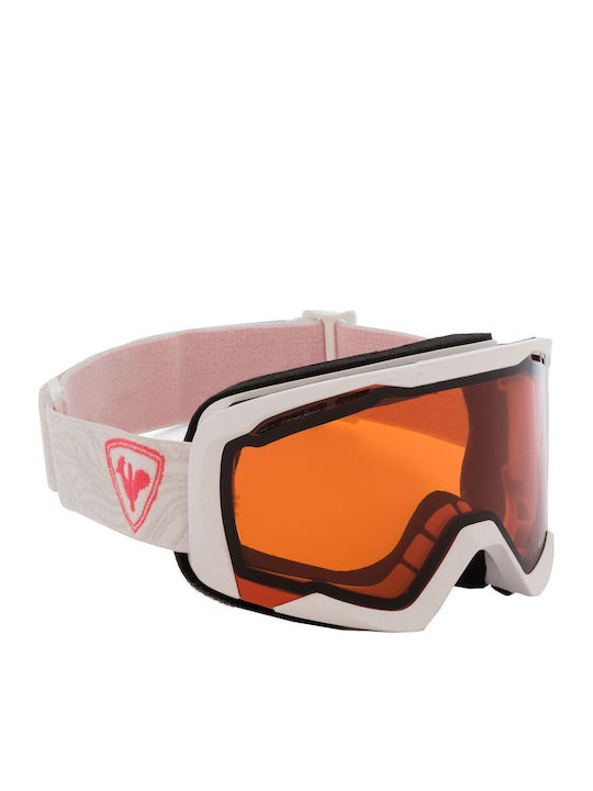 Rossignol Spiral Ski- & Snowboardbrille Erwachsene Weiß mit Linse in Orange Farbe