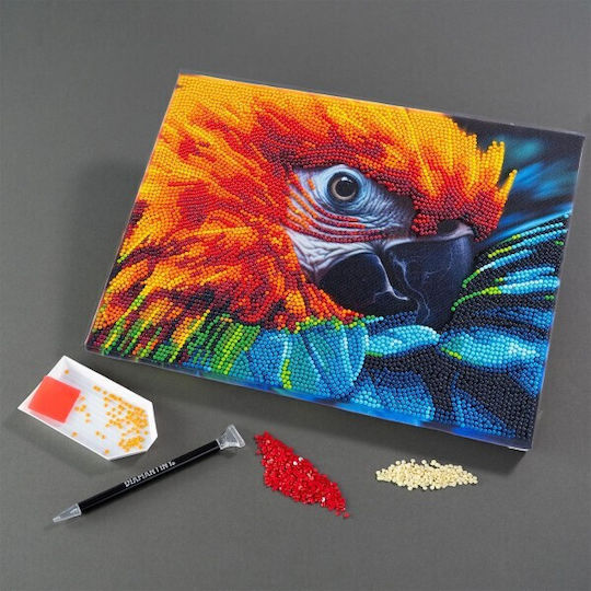 Diamond Painting Mosaic Gems Red Parrot 96577