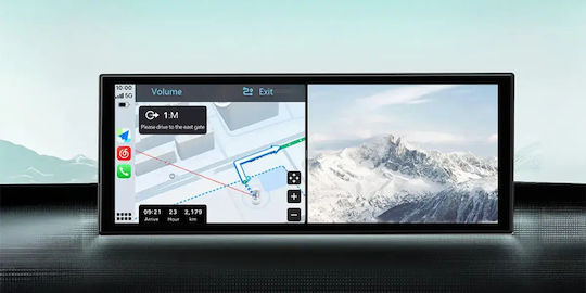 Ottocast Екран 11.4" Мултимедийен за Таблото на Автомобил с Apple CarPlay / Android Auto / Bluetooth / GPS