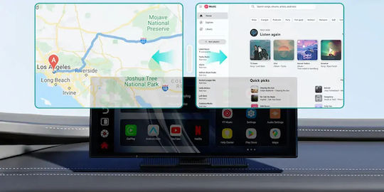Ottocast Екран 11.4" Мултимедийен за Таблото на Автомобил с Apple CarPlay / Android Auto / Bluetooth / GPS