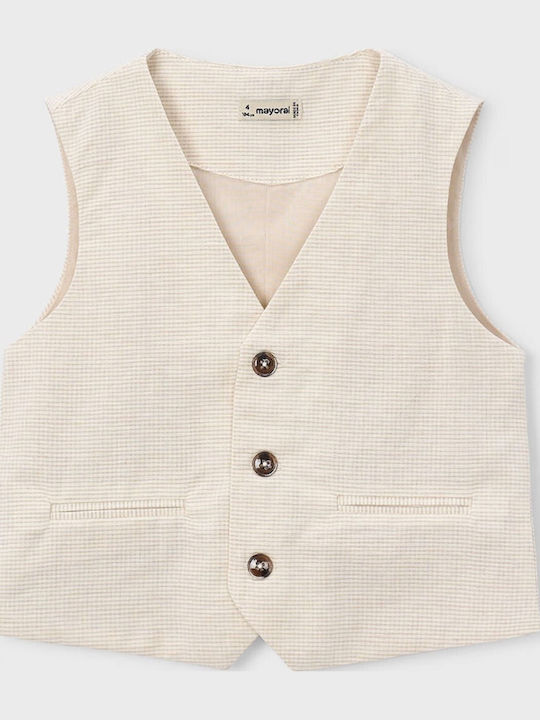 Kinderweste Baumwollbeige