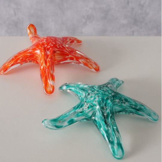 Starfish Decorative Glass Starfish 11 Cm Turquoise