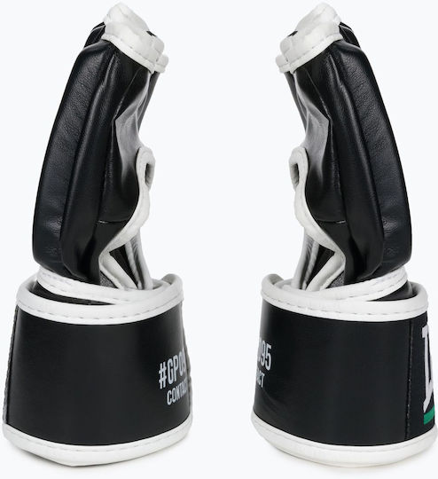 Leone Contact MMA Handschuhe aus Kunstleder Schwarz