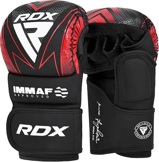 RDX Grappling MMA Ръкавици Кожени Червени