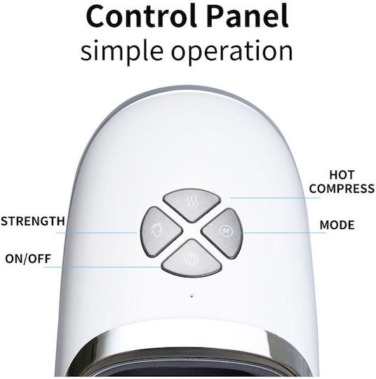Portable Electric Foot Massage Device Heating 3 Different Programs White