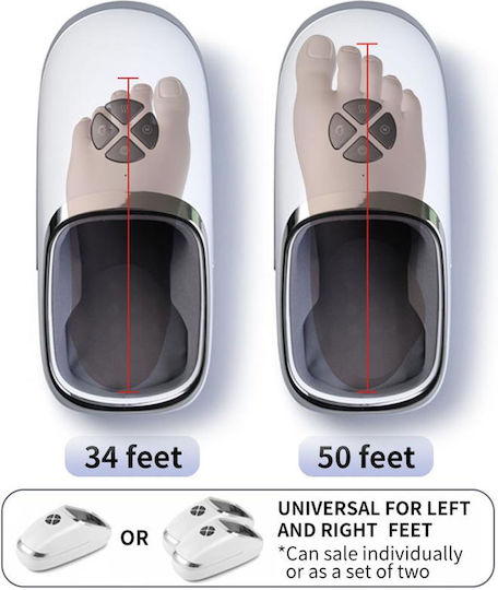 Portable Electric Foot Massage Device Heating 3 Different Programs White