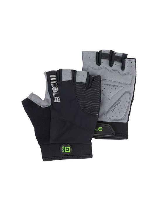 Ale Halber Finger Männlich Fahrradhandschuhe Schwarz