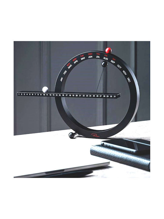 Philippi Perpetual Office Decoration from Plastic 33x4.1x23cm in Black color