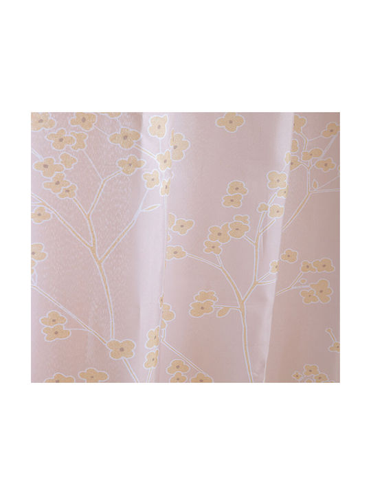 Nef-Nef Homeware Floriva Shower Curtain 180x200cm Beige