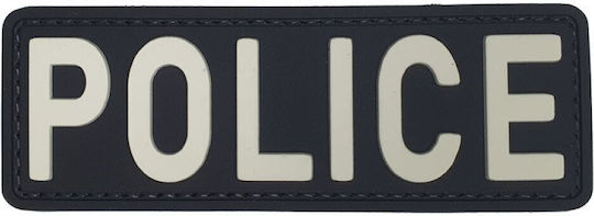 Police Σήμα Πλάτης Pvc 21 X 7.5εκ Γκρι Μαύρο