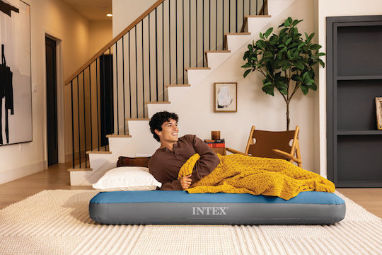 Intex Saltea Gonflabilă De Dormit Dublă Cu Pompă Integrată Prestige Downy 203x152x25cm