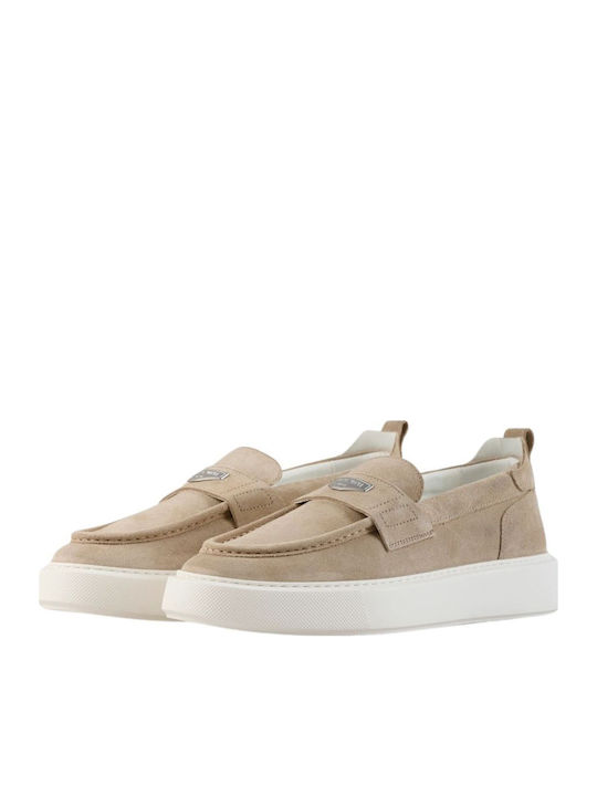 Suede Ανδρικά Loafers σε Μπεζ Χρώμα