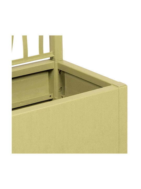 vidaXL Пластмасова Саксия За Цветя Зелен 80x36x140см