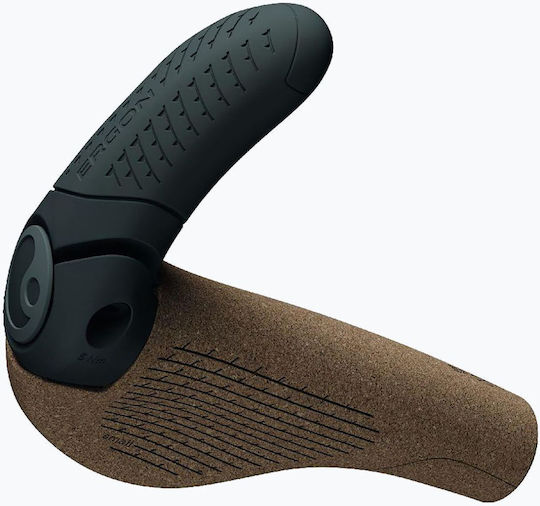 Ergon Gp3 Evo Biokork Handlebar Grips Brown Black Size L
