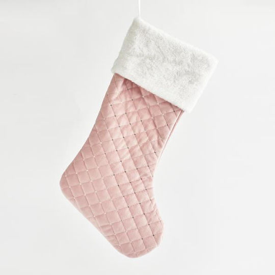 Weihnachtliche Dekorative Socke Polyester L53xB26xH16cm. Rosa
