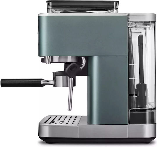 Kitchenaid Μηχανή Espresso Πίεσης 15bar με Μύλο Άλεσης Πράσινη 5KES6551EJP