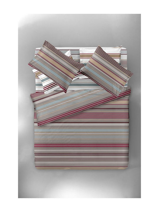 Saint Clair Duvet Cover Set Cotton Queen with 2 Pillowcases 225x245 Doha Taupe