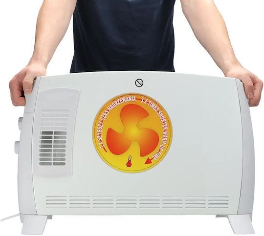 Dedra Θερμοπομπός Δαπέδου 2000W Λευκός
