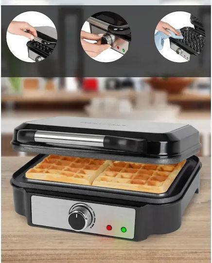 Profi Cook PC-WA 1240 Βαφλιέρα για Τετράγωνες Βάφλες 2 Θέσεων 1000W