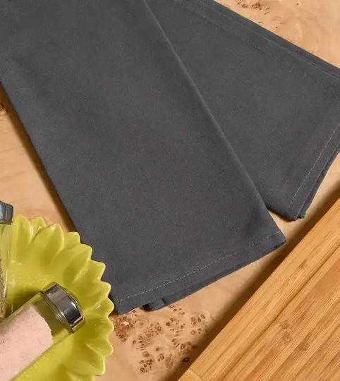 Melinen Handtuch aus 100% Baumwolle in Gray Farbe 45x65cm 2Stück