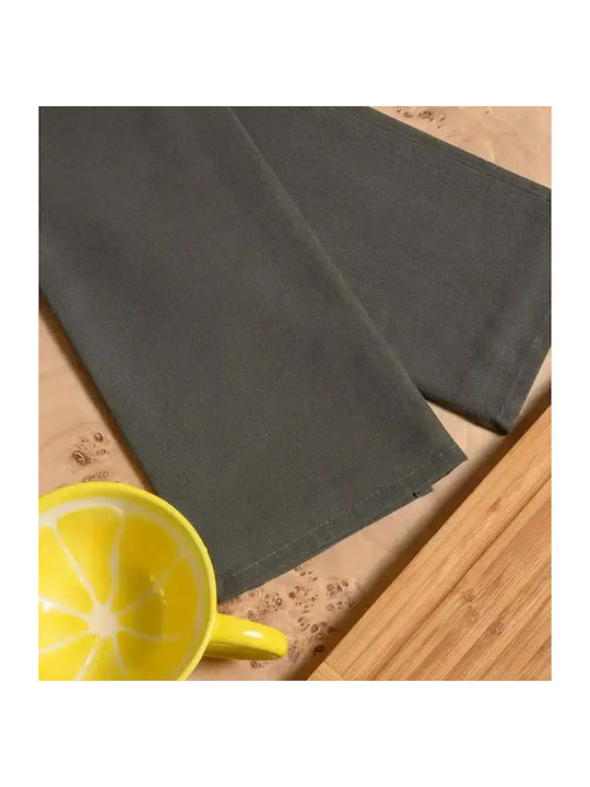 Melinen Towel from 100% Cotton in Gray Color 45x65cm 2pcs
