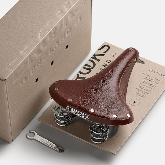Brooks England B66 Кафяво Седло За Велосипед