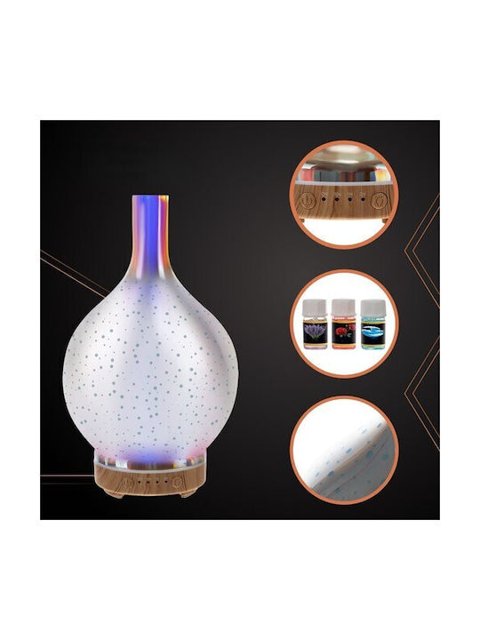 Dispozitiv Difuzor de Aromaterapie cu Lumini LED Ultrasonic cu Temporizator Roz 200ml ZY12663QWS82