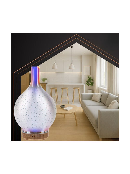 Dispozitiv Difuzor de Aromaterapie cu Lumini LED Ultrasonic cu Temporizator Roz 200ml ZY12663QWS82