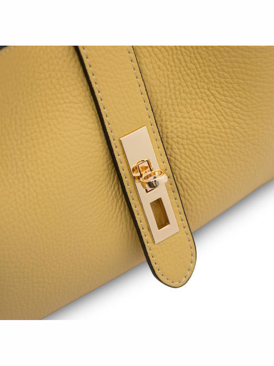 Leather Women's Shoulder Bag Yellow