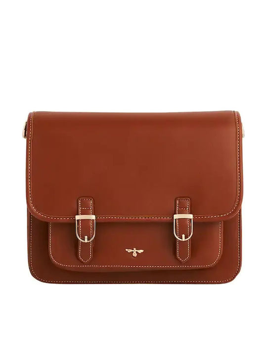 Leather Women's Shoulder Bag Tabac Brown