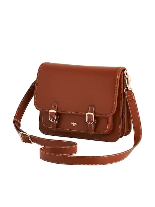 Leather Women's Shoulder Bag Tabac Brown