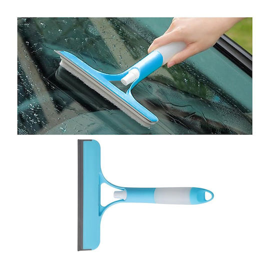 Multifunctional Squeegee Textile Edge Windows Other Surfaces Cleaning Solution Container 28x23 Cm Blue