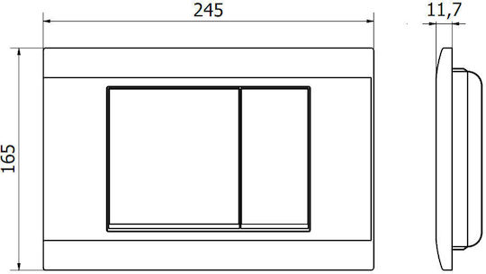 Mexen Fenix Flush Plate Dual Flush