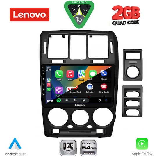 Lenovo Автомобилна Аудио Система за Hyundai Getz 2002-2011 (Bluetooth/USB/Вграден Wi-Fi/GPS/Apple CarPlay/Android Auto) с Touch Screen 9"