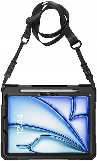 Crong Defender Plus – Rugged Case Ipad Air 11” M3 2025 M2 2024 Black