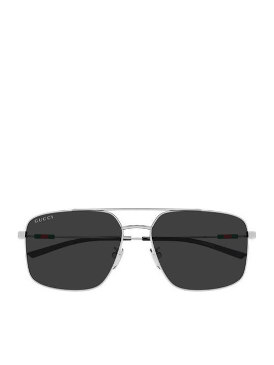 Gucci Unisex Sunglasses With Silver Metallic Frame And Grey Lens GG2096SA 001