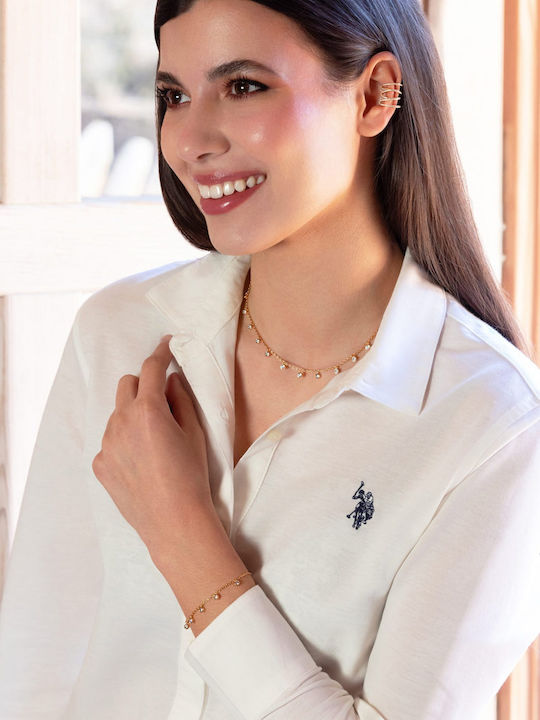 U.S. Polo Assn. Halskette aus Vergoldetem Stahl