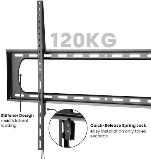 Brateck LP73-69F Βάση Τηλεόρασης Τοίχου έως 60" και 120kg