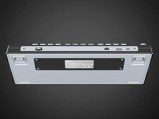 Royal Kludge RK-L75 Wireless Gaming Mechanical Keyboard 75% with Custom Cream switches and RGB lighting (English US) Gray