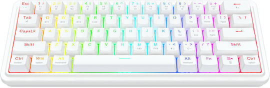 Redragon Draconic V2 K730GB-RGB-PRO Ασύρματο Gaming Πληκτρολόγιο 60% με RGB φωτισμό (International English) Λευκό