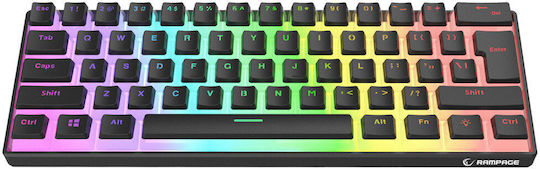 Rampage Radiant K11 RGB Gaming Mechanical Keyboard 60% with Outemu Red switches and RGB lighting (English US)