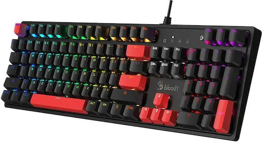 A4Tech Bloody S520N Fire Gaming Mechanical Keyboard with BLMS Red Plus switches and RGB lighting (English US)