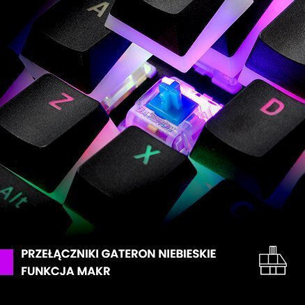 Preyon Blitz Claw Gaming Μηχανικό Πληκτρολόγιο Tenkeyless με Gateron Blue διακόπτες και RGB φωτισμό (Αγγλικό US)