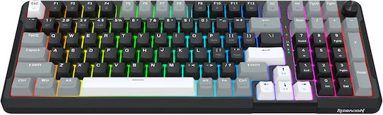 Redragon K742 Ασύρματο Gaming Μηχανικό Πληκτρολόγιο 98% με Custom Linear διακόπτες και RGB φωτισμό (International English) Creamy