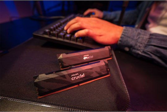 Crucial Pro OC DDR5 32GB RAM με 2x16GB Modules και Ταχύτητα 6400 για Desktop