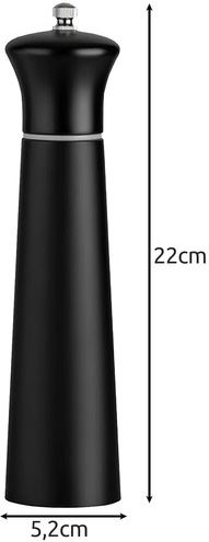 Set Râșnițe Manuale Condimente din Lemn în Culoare Neagră 5.2cm 2 Bucăți